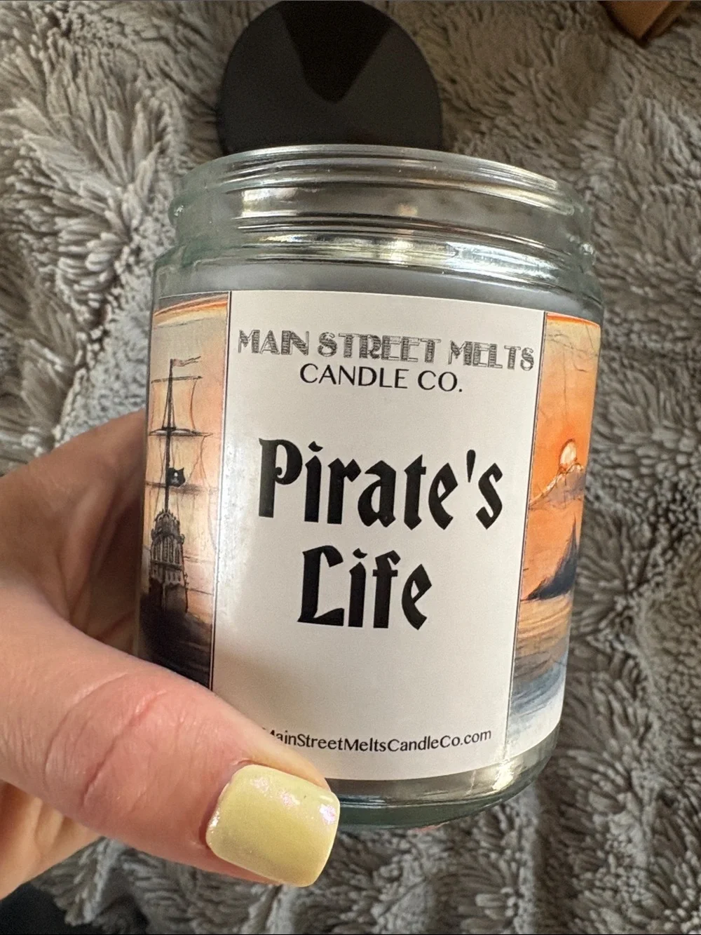 'Pirate's Life' Gray Scented Jar Candle Small Disney Inspired Snow White